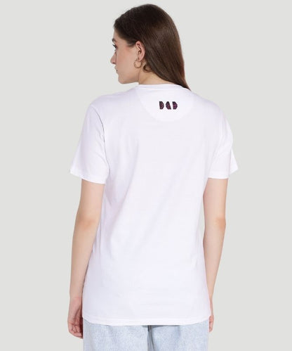 Women's White Solid Half Sleeves Regular Fit T-Shirt